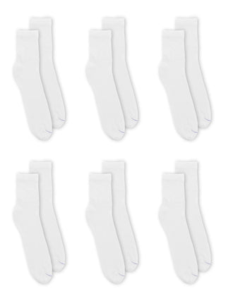 Big and Tall Diabetes & Circulatory Ankle Socks for Men - 6 Pack