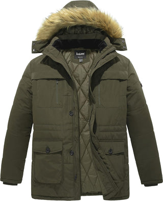 Big and Tall Winter Warm Heavy Hooded Parka Jacket