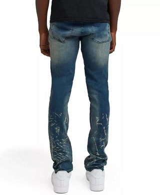 Men'S Big and Tall Mulberry Moto Skinny Denim Jeans