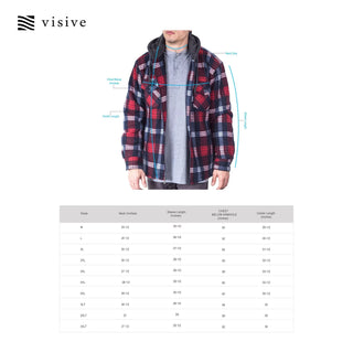 Plus Size Flannel Jackets for Men Big and Tall Zip up Hoodie 