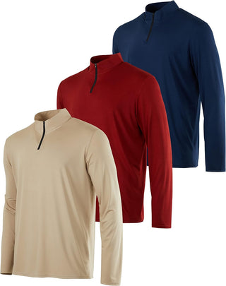 Big Men's Dry-Fit Quarter Zip Sweatshirt (3 Pack)