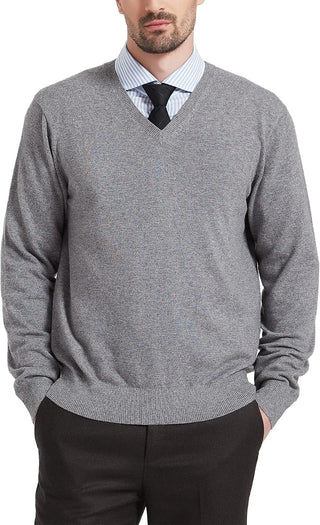 Men's Big and Tall Wool Blend V-Neck Sweater