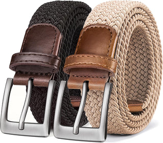 Braided Belt for Men - 2 Pack