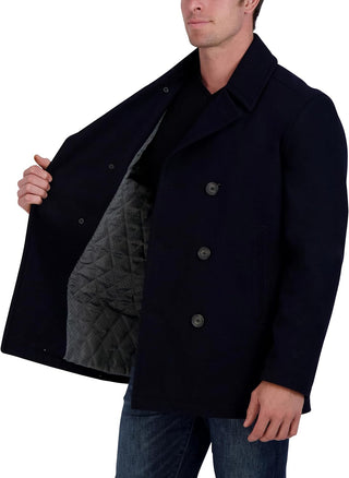 Plus Sized Men's Peacoat Wool 