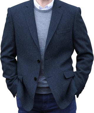 Big Men's Herringbone Tweed Blazer 