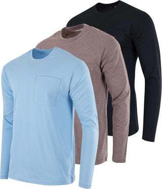 Big and Tall Long Sleeve T-Shirts: 3 Pack