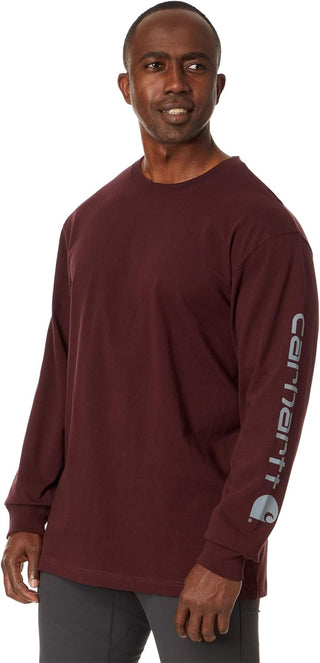 Big Men's Loose Fit  Long-Sleeve Plus Size T-Shirt