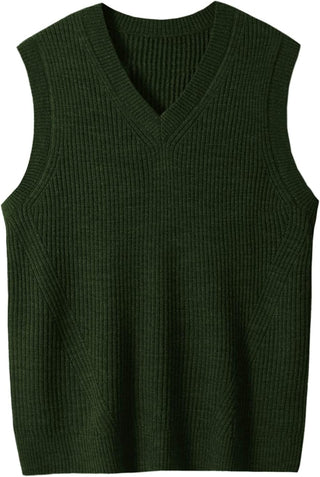 Big Mens V-Neck Knitted Sweater Vest