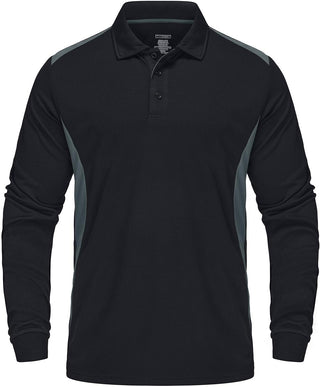 Plus Size Men's Big Golf Polo Shirts Long Sleeve