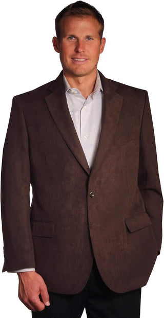 Large Mens Microfiber Suede-Touch Blazer