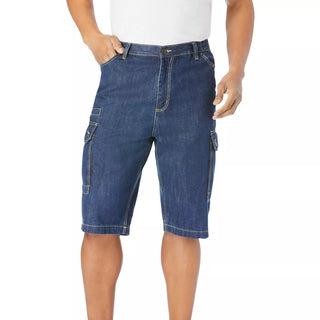 Liberty Blues Men'S Big & Tall Denim Cargo Shorts