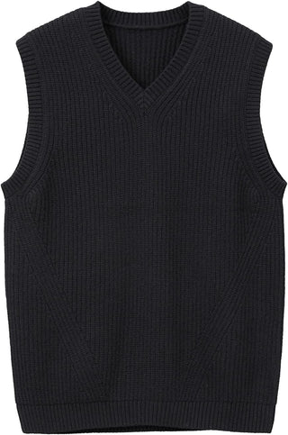 Big Mens V-Neck Knitted Sweater Vest