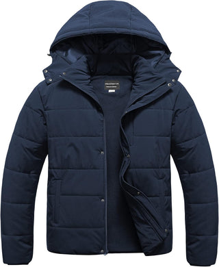 Big and Tall Men's Waterproof Bubble Coat Puffy Ski Parka