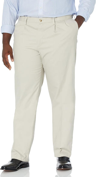 Big Men's Classic Fit Signature Stretch Pants-Pleated