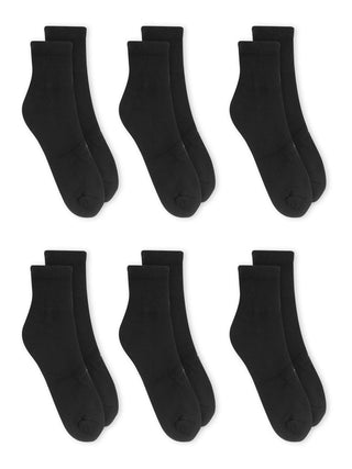 Big and Tall Diabetes & Circulatory Ankle Socks for Men - 6 Pack