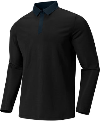 Plus Size Men's Big Golf Polo Shirts Long Sleeve