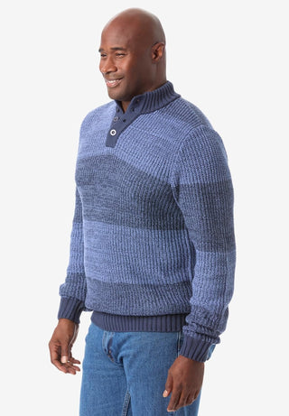 Big Men's Henley Shaker Sweater