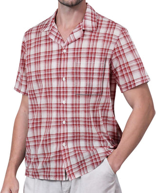 Big Men's Plaid Short Sleeve Button down Shirts