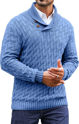 Shawl Collar Pullover Sweater V-Neck for Big and Tall