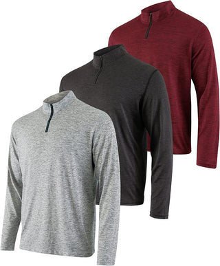 Big Men's Dry-Fit Quarter Zip Sweatshirt (3 Pack)