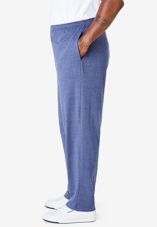 Lightweight Big and Tall Open Bottom Sweatpants