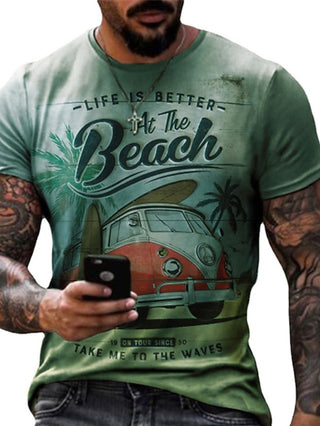 Big Men's Shirt T Shirt Tee Casual Daily Plus-Size Short Sleeve Clothing Apparel Designer T-Shirt