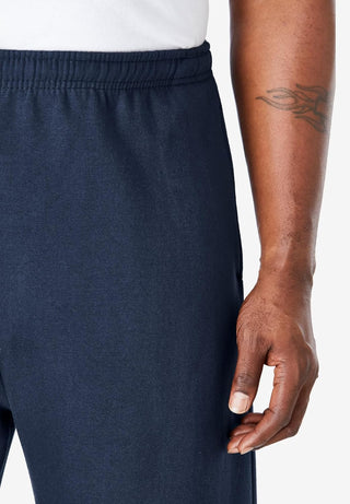 Plus Size Men's Big & Tall Fleece Open-Bottom Sportpants