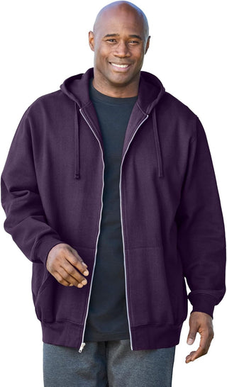 Plus Sized Men's Big & Tall Fleece Hoodie Jacket