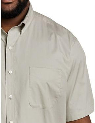 Big + Tall Essentials Men'S Big and Tall Poplin Short-Sleeve Sport Shirt