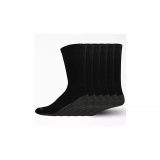 Dickies Men'S Dri-Tech Crew Socks 6Pk - Black 12-14