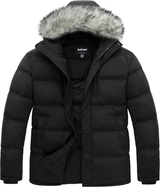 Men's Big and Tall Thicken Padded Winter Parka Coat 