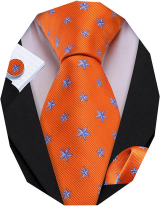 Ties for Men Designer Handkerchief Cufflink WOVEN Casual Necktie