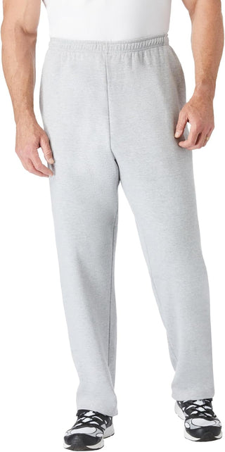 Plus Size Men's Big & Tall Fleece Open-Bottom Sportpants