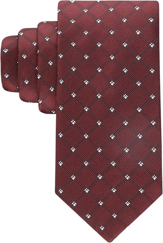 Mens Grid Pattern Self-Tie Necktie