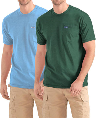 Big and Tall Pocketed T-Shirts for Men - 2 Pack 