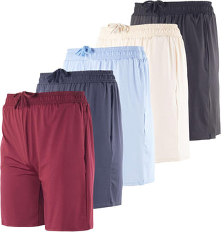  Big Men's Active Athletic Sweat Workout Shorts (5 Pack)