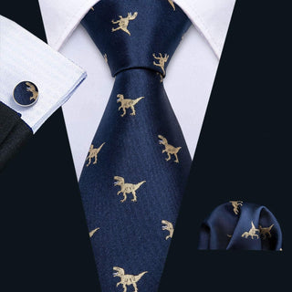 Ties for Men Designer Handkerchief Cufflink WOVEN Casual Necktie