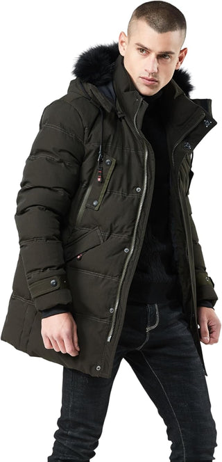 Plus Sized Men's Parka Ski Coat