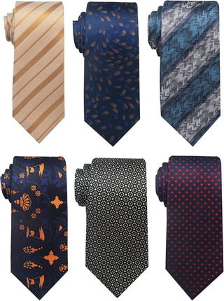 Tie for Men Necktie Woven Jacquard Neck Ties Set 6 PCS