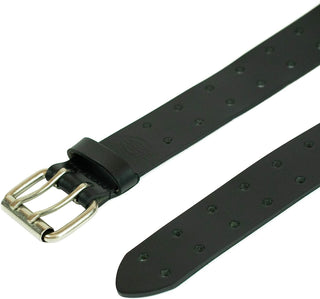 Big Men's Leather Double Prong Belt