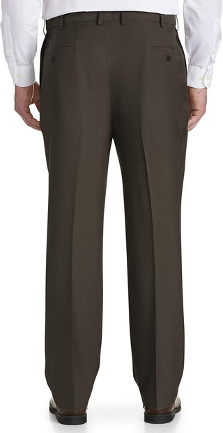 Men's Big and Tall Dress Pants Flat Front and Pleated Front