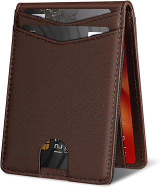 Genuine Leather Men's Wallet w/ RFID Blocking Bifold