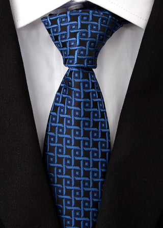 Men's Necktie Classic Silk Tie Woven Jacquard Neck Ties 6 PCS