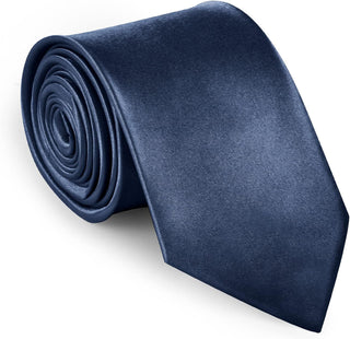 Classic Men's Solid Satin Neck Tie