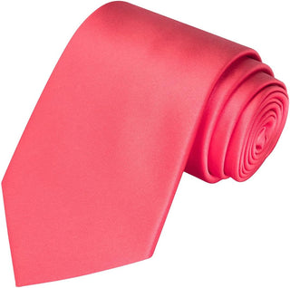 Solid Satin Tie Pure Color Necktie Mens Ties + Gift Box