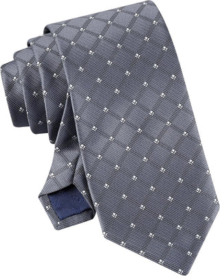 Mens Grid Pattern Self-Tie Necktie