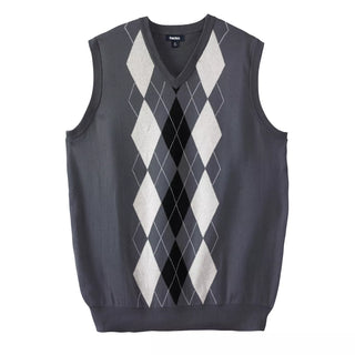 Men'S Big & Tall V-Neck Argyle Sweater Vest