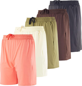  Big Men's Active Athletic Sweat Workout Shorts (5 Pack)