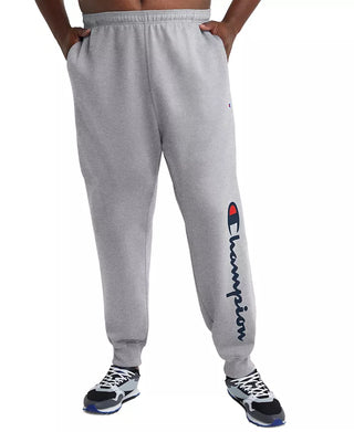 Men'S Big & Tall Powerblend Standard-Fit Logo-Print Fleece Joggers