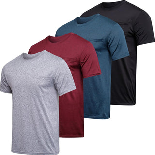 Large Men's Athletic T-Shirt - 4 Pack